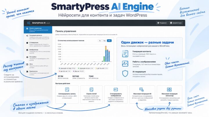 SmartyPress AI Engine — движок нейросетей для WordPress